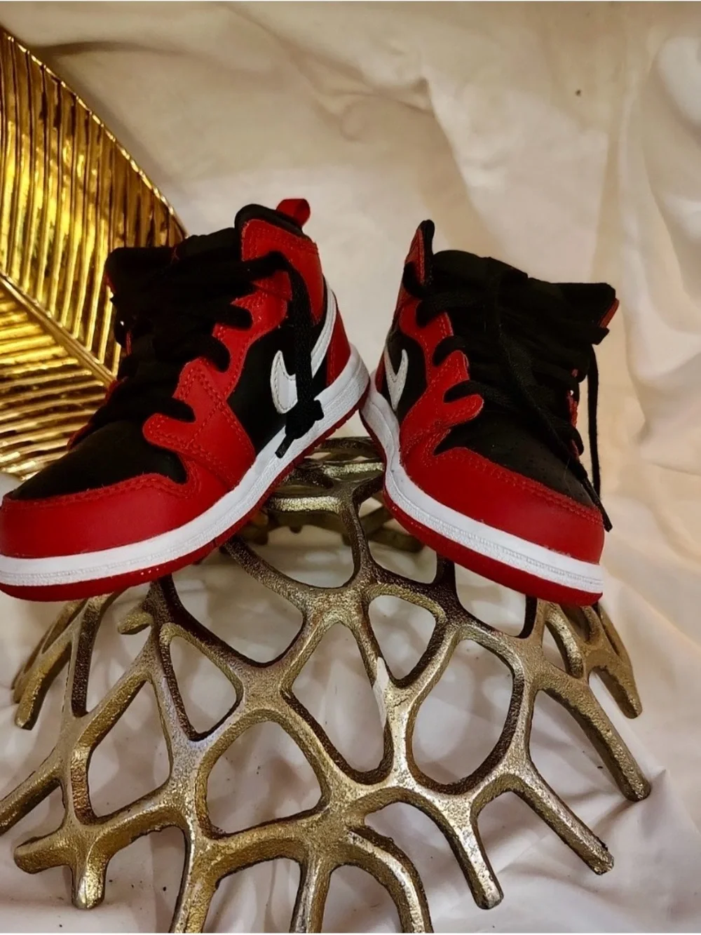 Nike Kids' Red and Black High-Top Sneakers